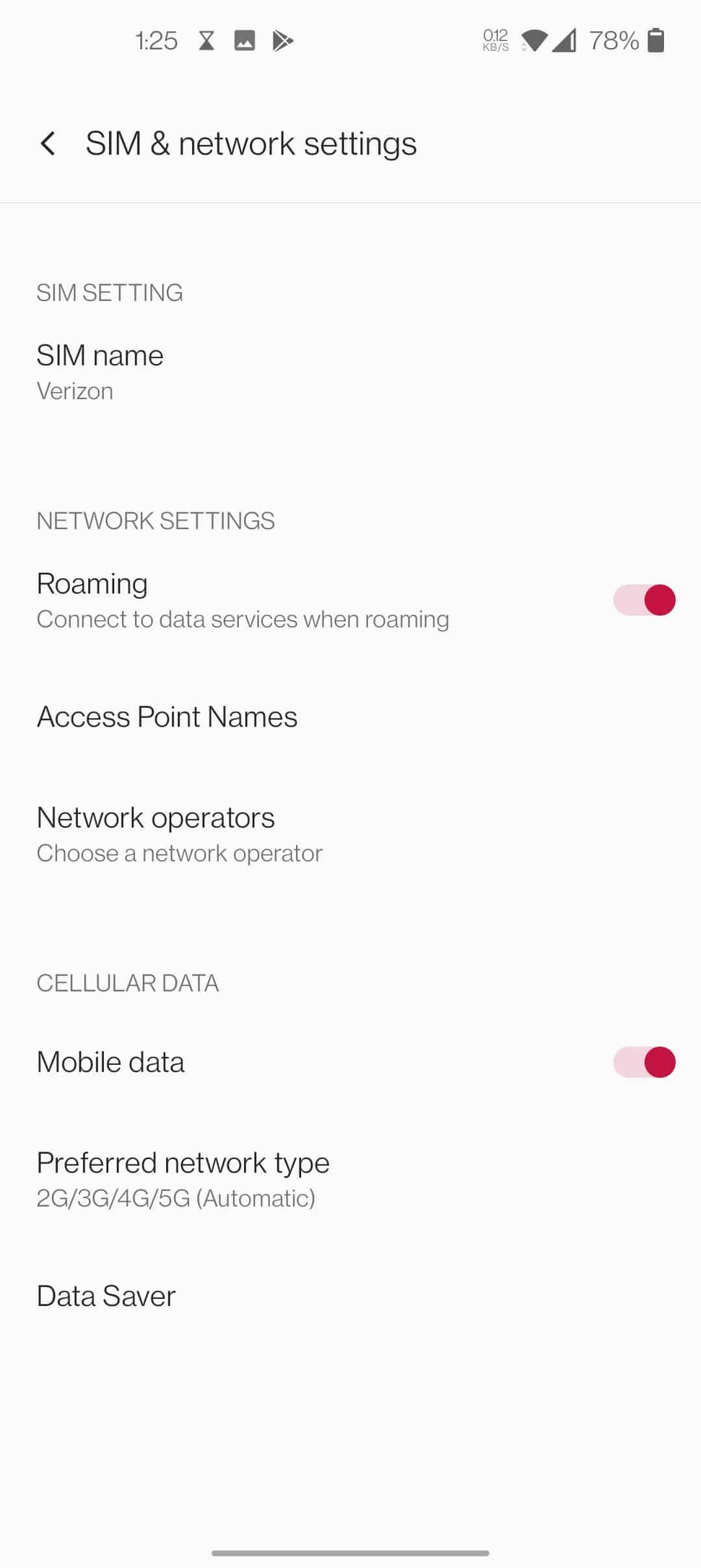 spegnere 5g oneplus 9